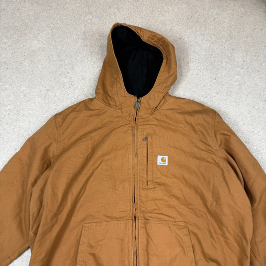 Carhartt Active Jacket 2XL Fleece Lined Hoodie Hooded Full Zip