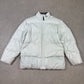 Nike Puffer Jacket Small Cream Y2K Silver Tag