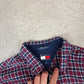 Tommy Hilfiger Button Up Check Shirt XL Embroidered Logo Red Blue Long Sleeve