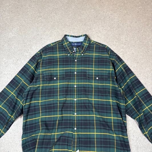 Ralph Lauren Check Shirt 2XL Green Black Colourway