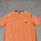 Carhartt T Shirt Small Orange Relaxed Fit Short Sleeve