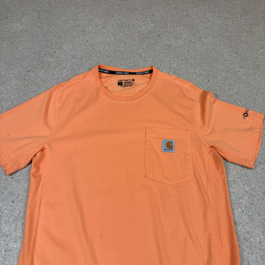 Carhartt T Shirt Small Orange Relaxed Fit Short Sleeve