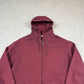 Champion Full Zip Hoodie Large Burgundy Hooded