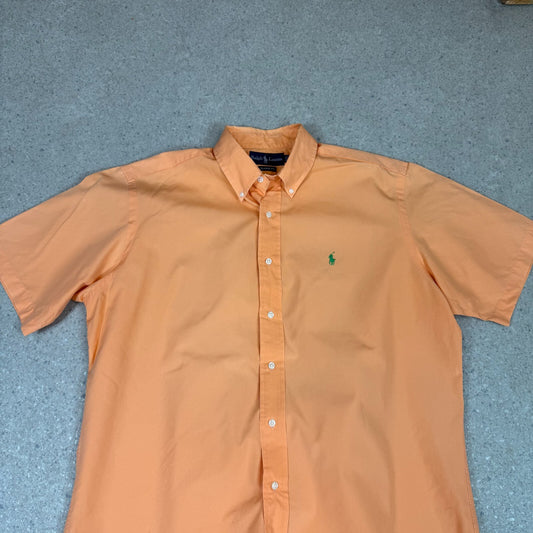 Ralph Lauren Short Sleeve Shirt Large Orange Colourway Embroidered Logo