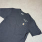 Carhartt T Shirt Large Charcoal Grey Loose Fit Pocket Logo Short Sleeve