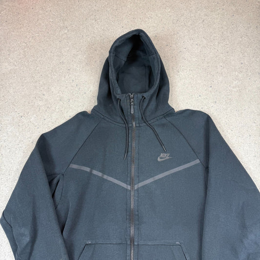 Nike Tech Fleece Full Zip Hoodie Black Large Hooded Pocket