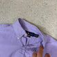 Ralph Lauren Shirt Medium Purple Check Embroidered Logo Short Sleeve