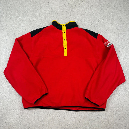 Marlboro Fleece Jacket Large Red 90s Boxy Fit