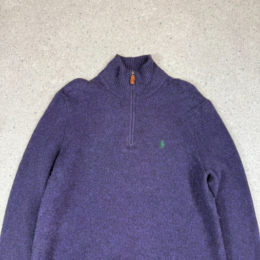 Ralph Lauren 1/4 Zip S / M Purple Colourway Embroidered Logo