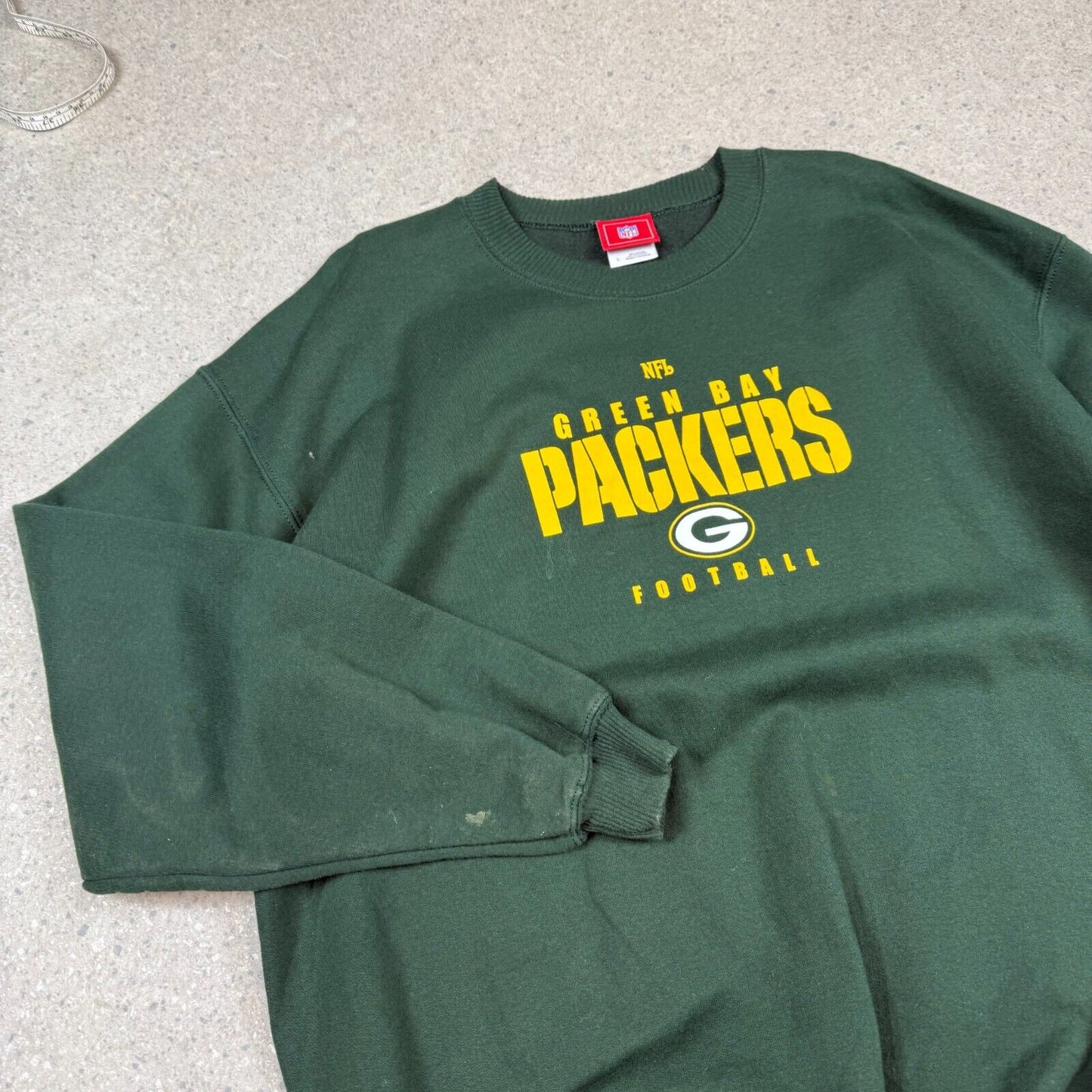 Green Bay Packers Football NFL Sweater Large Heavy Weight Sweatshirt