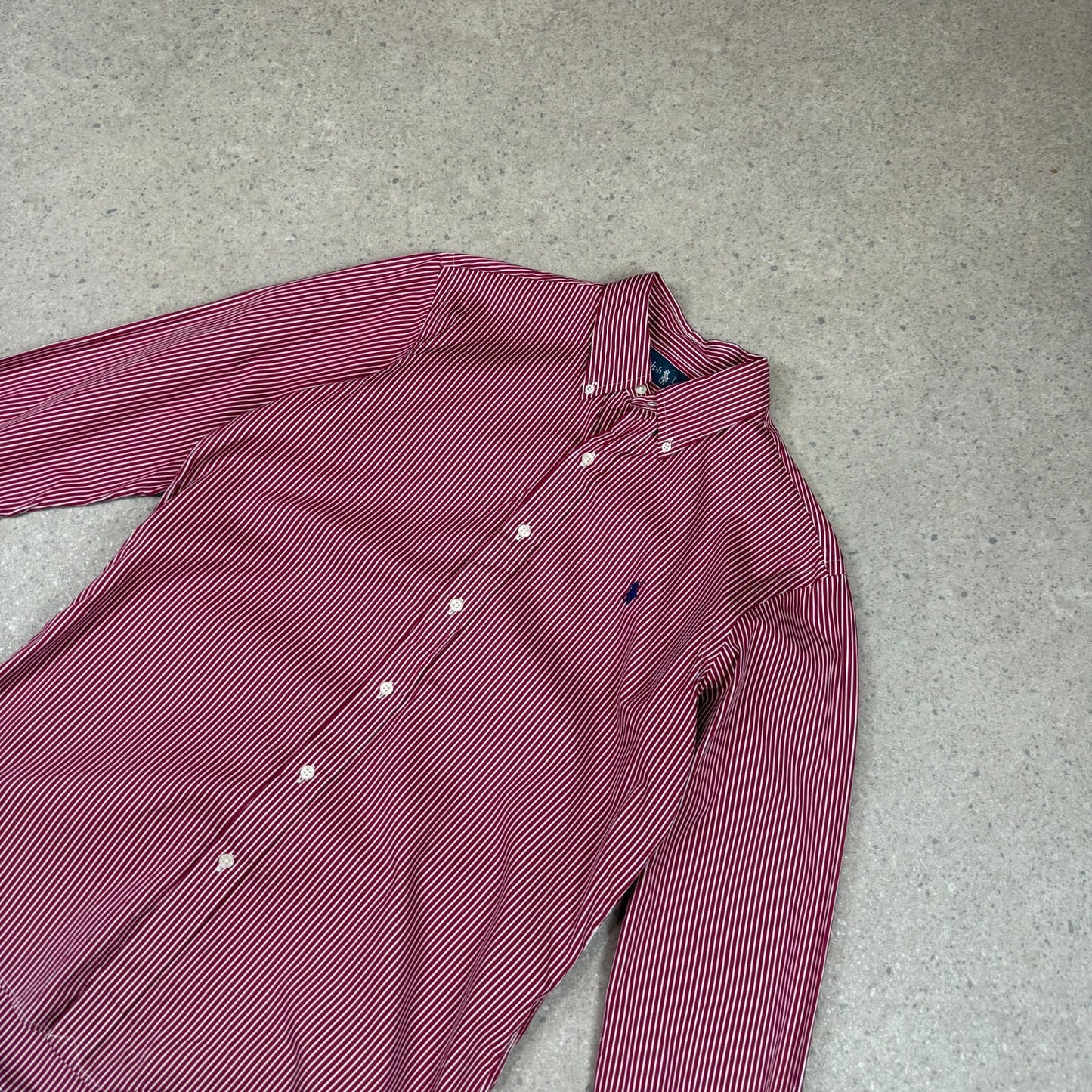Ralph Lauren Shirt Medium Red Striped Colourway Long Sleeve