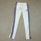 Adidas Joggers S/M White Purple Colourway Vintage 90s Black Stripes