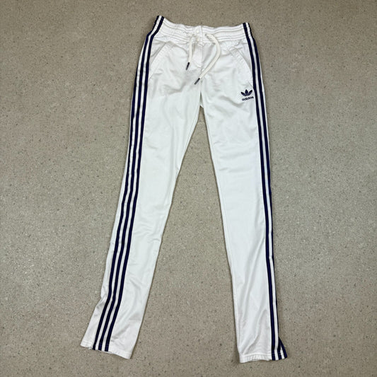 Adidas Joggers S/M White Purple Colourway Vintage 90s Black Stripes