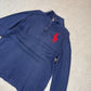 Ralph Lauren 1/4 Zip Sweater Medium Navy Blue Pullover