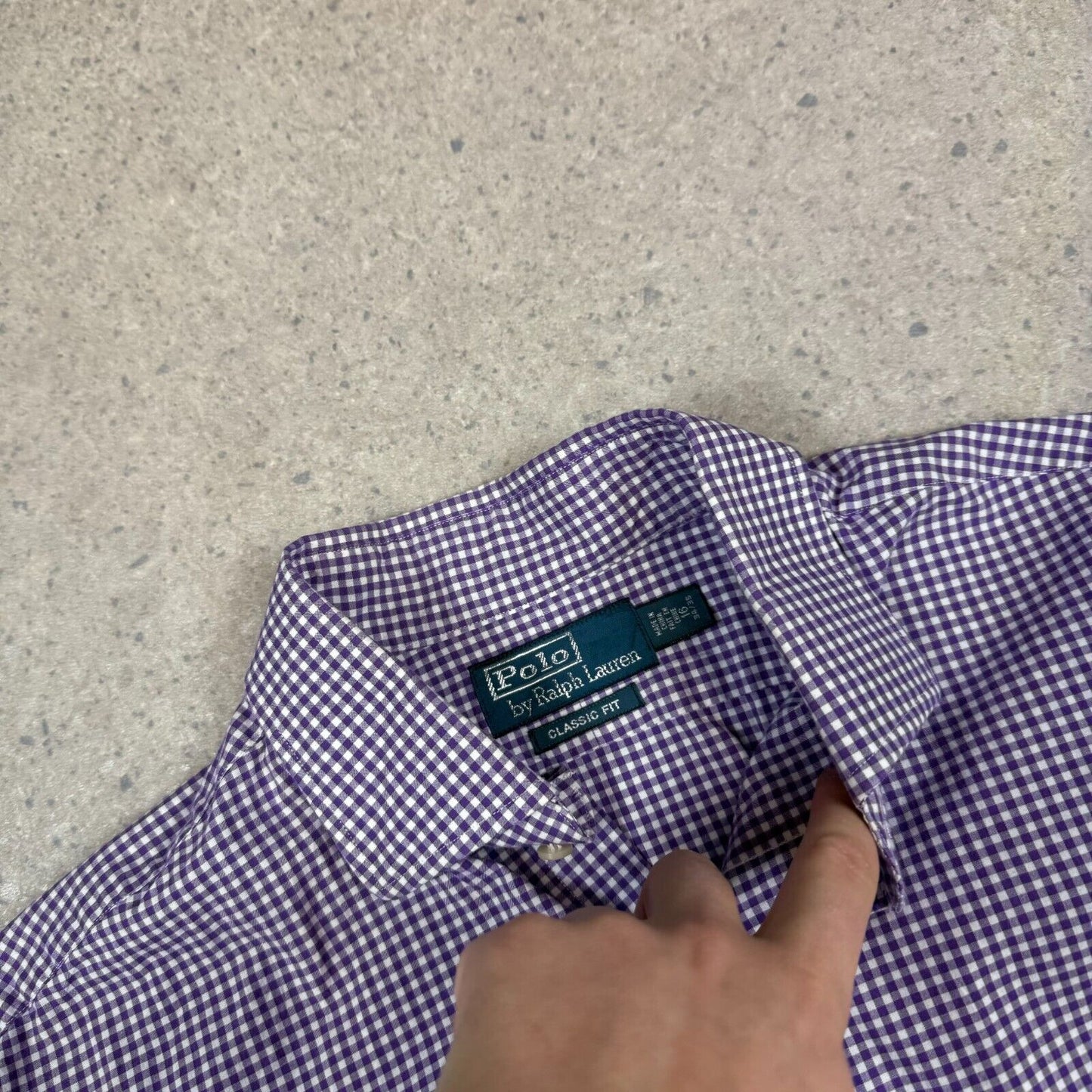 Polo Ralph Lauren Check Shirt Large Purple Classic Fit