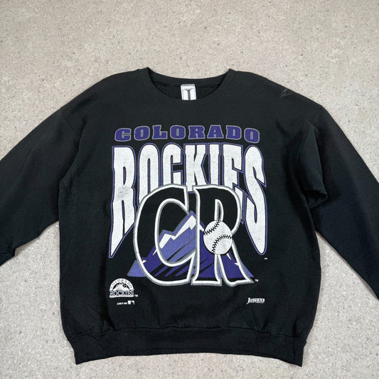Colardo Rockies Sweater Large Black Made in USA 1993 Long Sleeve