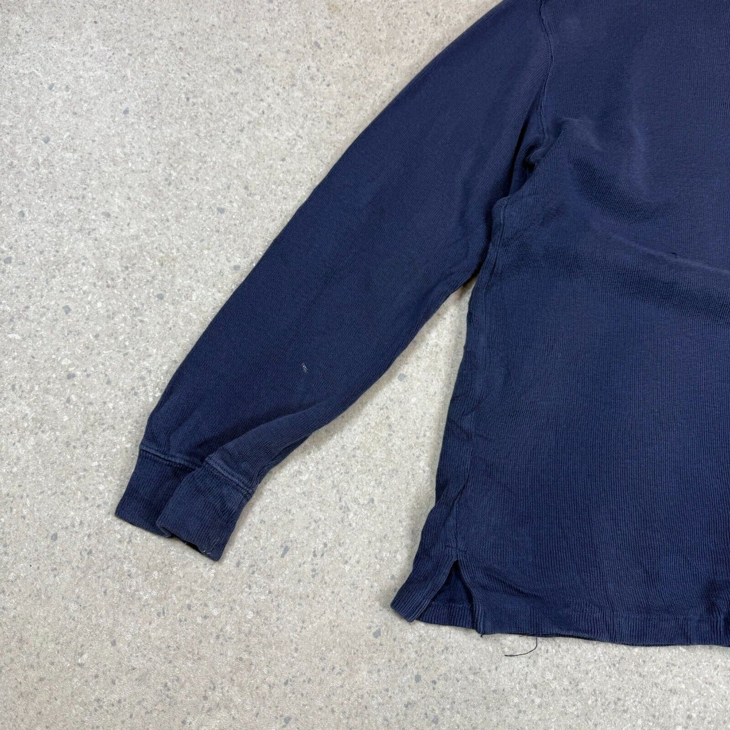 Ralph Lauren 1/4 Zip Sweater Medium Navy Blue Pullover