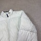 Nike Puffer Jacket Small Cream Y2K Silver Tag