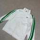Nike Track Top Small Y2K Silver Tag White Green Swoosh Zip Up