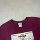 Hard Rock Cafe Hollywood T Shirt Large Burgundy Colourway Vintage