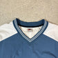 Nike Windbreaker Large Navy White Pullover 90s V Neck Zipped Pockets