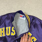 Huskies Swingstar Satin Varsity Jacket Large Purple Yellow Vintage Made in USA
