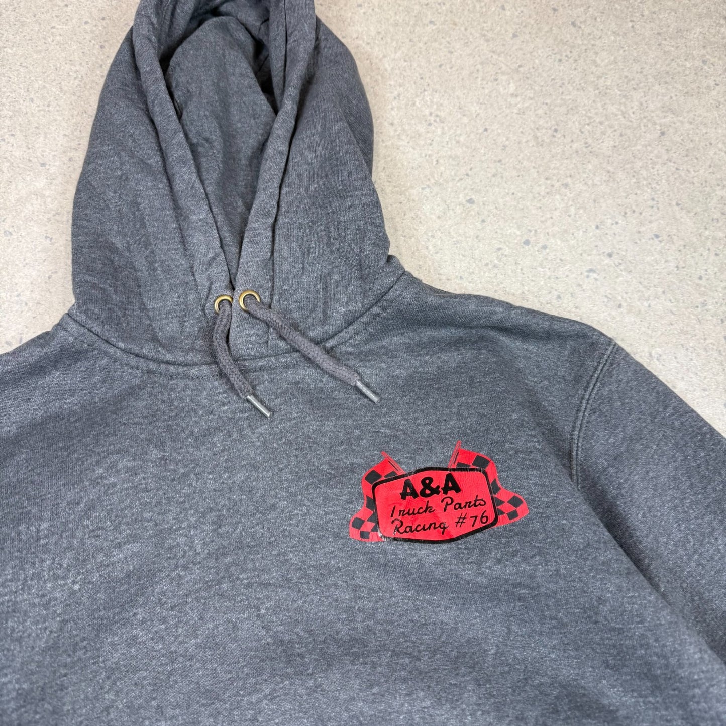 Carhartt Rain Defender Hoodie Medium Grey NASCAR Racing Logo Hooded Pocket