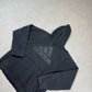 Adidas Hoodie Large Black Spellout Logo Hooded