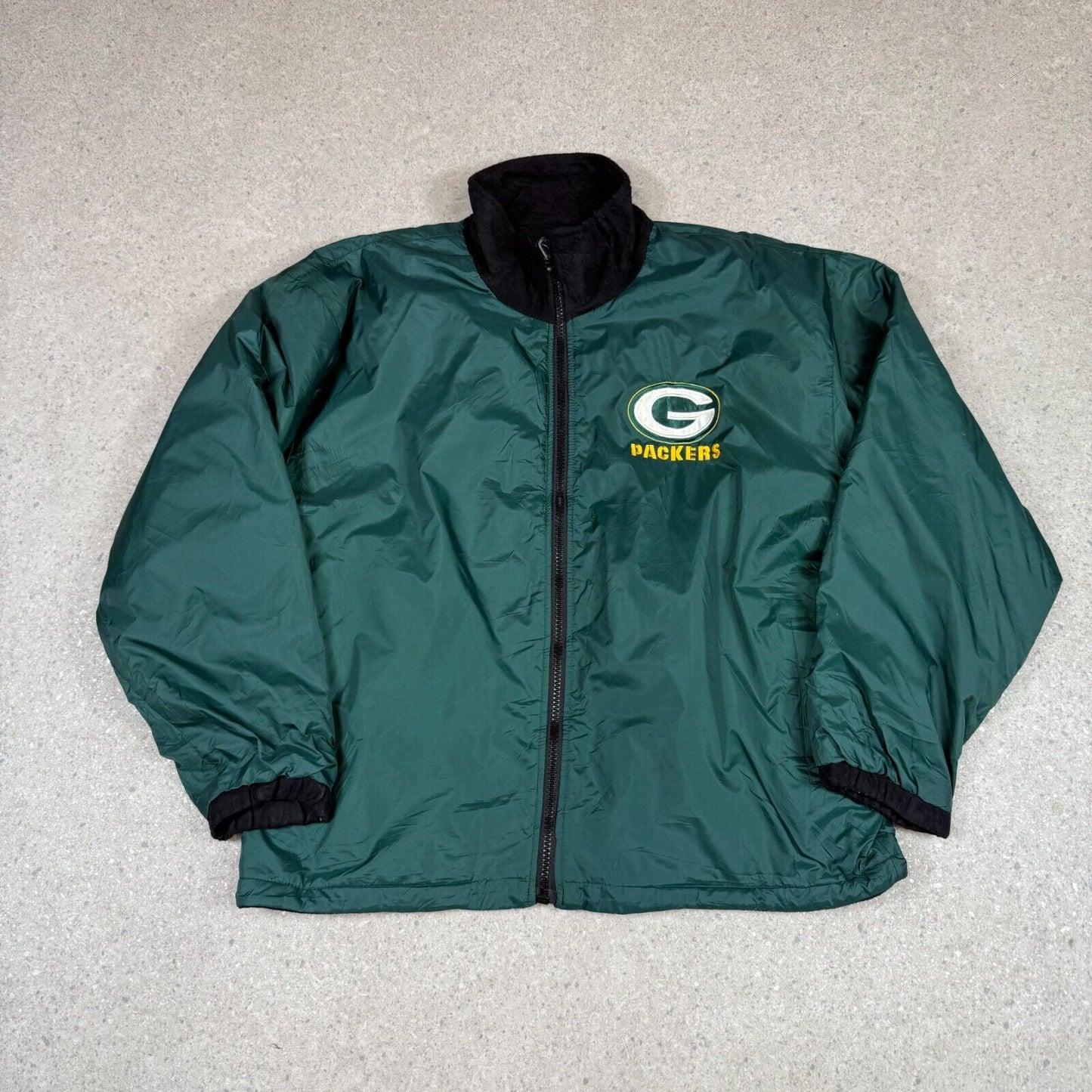 Pro Player Green Bay Packers Reversible Jacket XL Green Black