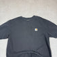 Carhartt T Shirt Medium Black Colourway Pocket Logo Relaxed Fit Heavyweight