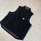 Carhartt Black Vest Large Fleece Lined Embroidered Logo