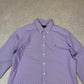 Ralph Lauren Shirt XL Purple White Check Long Sleeve