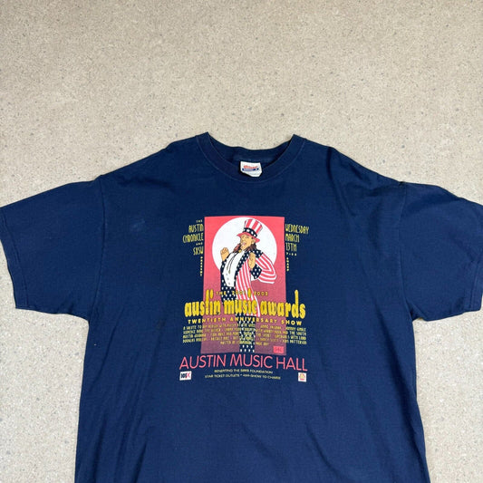Austin Music Awards 2001 T Shirt XL Blue Hanes Relaxed Fit