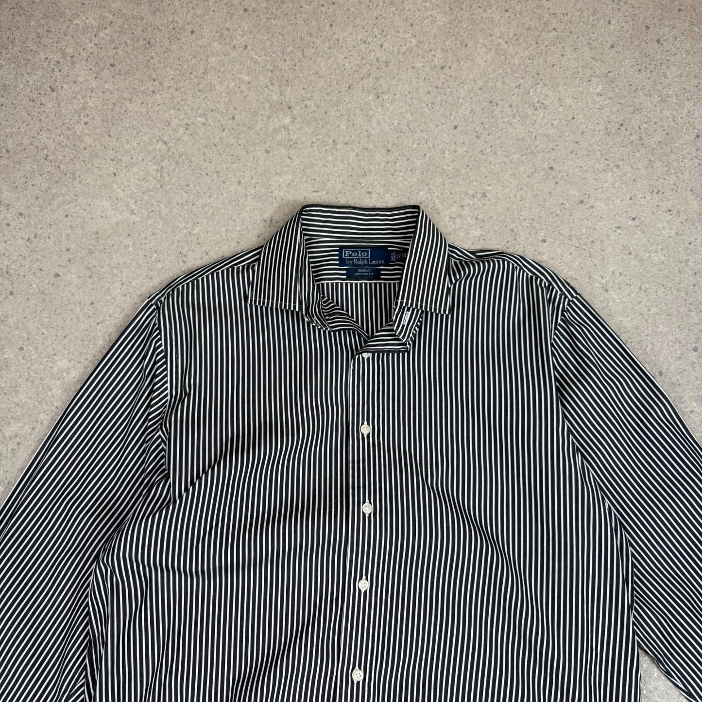 Ralph Lauren Shirt XL Black White Striped