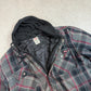 Dickies Flannel Hooded Work Jacket 2XL Black Grey