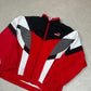 Puma Windbreaker Jacket Large Red Black Colourway Y2K Full Zip
