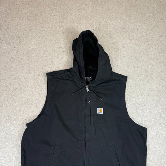 Carhartt Hooded Vest XLBlack Colourway Full Zip