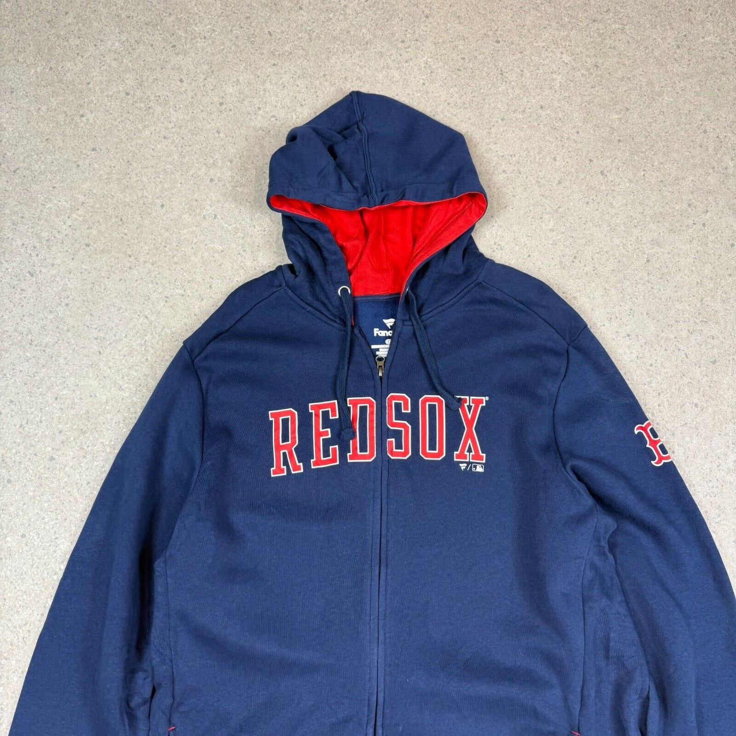 Boston Red Sox MLB Hoodie Large Full Zip Navy Blue Hooded