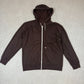 Dickies Zip Up Hoodie XL Brown Hooded