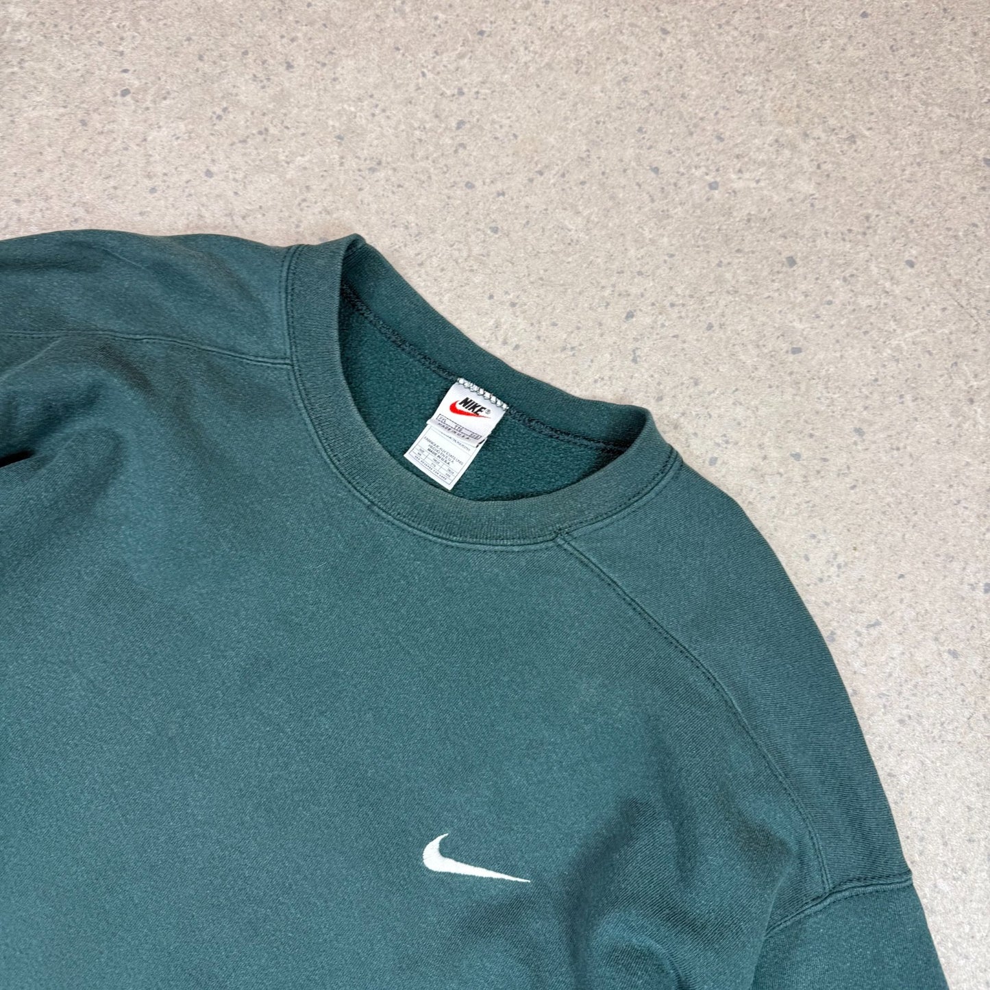 Nike Sweater 2XL Green 90s Made in USA Small Swoosh