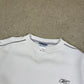 Reebok Sweatshirt Medium White Embroidered Logo Y2K Relaxed Fit