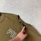 Fila Sweatshirt XL Khaki Colourway Embroidered Logo Y2K