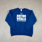 Colts NFL Sweater Large Blue Colourway Vintage Spell Out Logo Long Sleeve