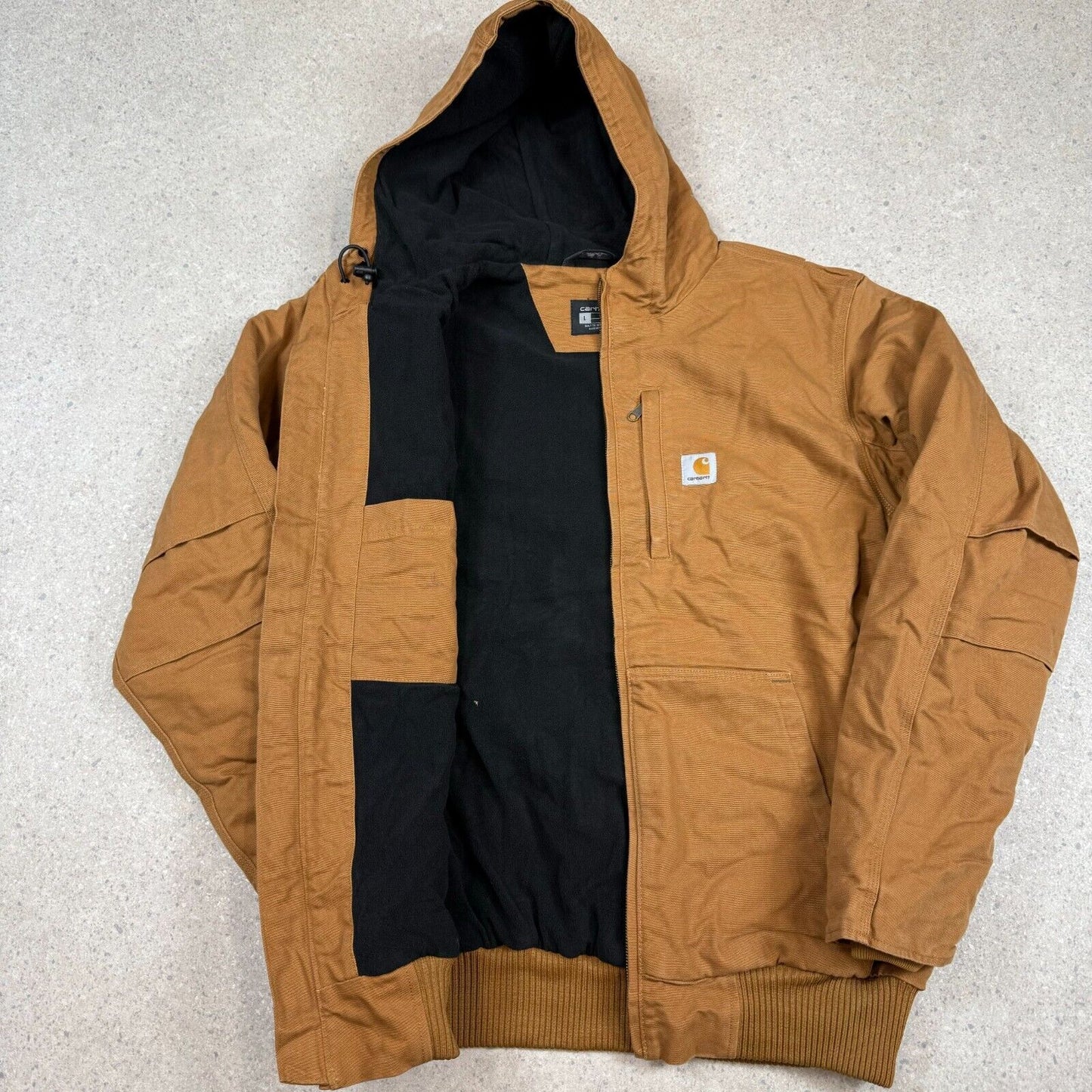 Carhartt Active Jacket XXL Tan Brown Hooded Lined