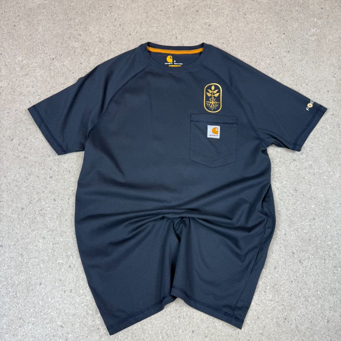 Carhartt Pocket Logo T Shirt Small Navy olourway Relaxed Fit