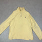 Ralph Lauren 1/4 Zip Jumper Large Yellow Colourway