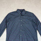 Ralph Lauren Shirt Medium Navy Green Check Button Button Down