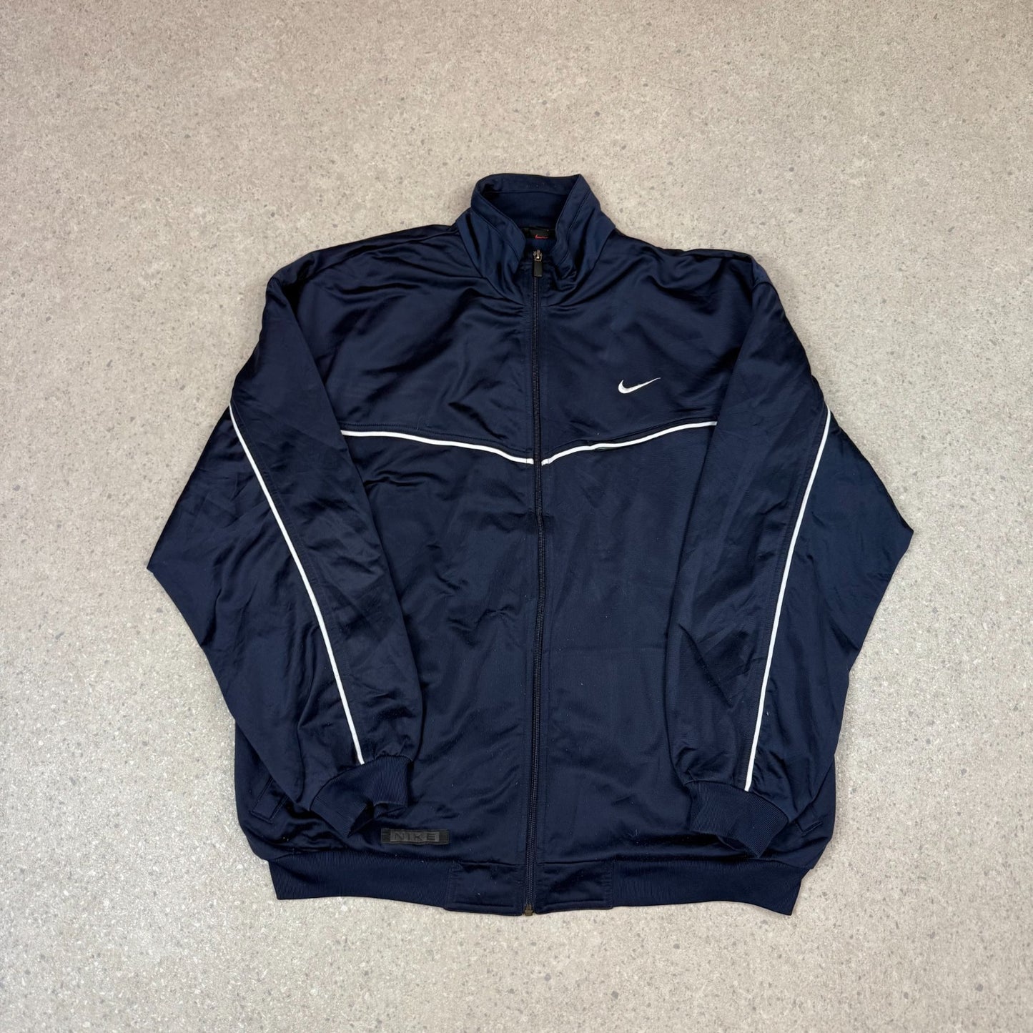 Nike Track Top 2XL 90s Navy / White Colourway Lined Retro