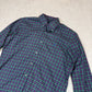 Ralph Lauren Shirt Medium Navy Green Check Button Button Down