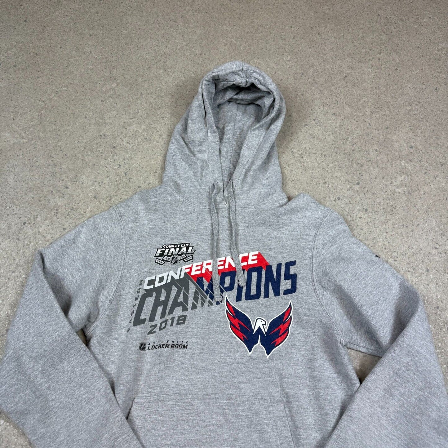 NHL Championships Hoodie Small 2018 Grey Hooded